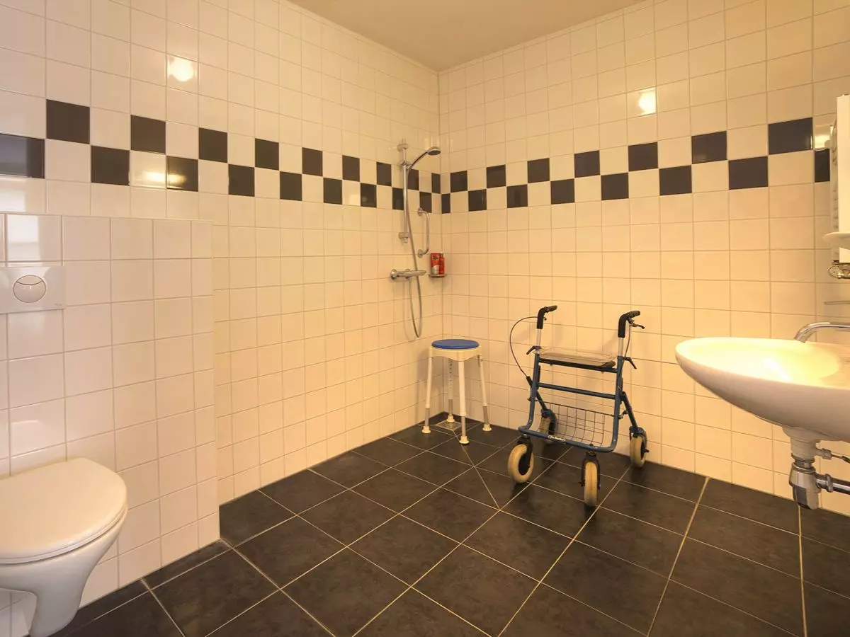 Toegankelijke badkamer Aangepaste badkamer met toegankelijke voorzieningen